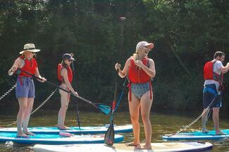 Stand up paddleboarding river wye