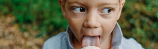 Kids at Rowlestone Court Farm ice cream