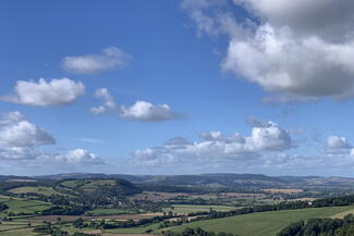 View North of Croft Ambrey Hill Fort