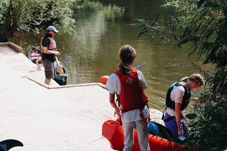 family canoeing