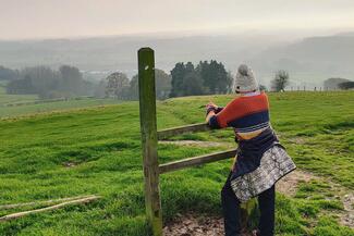 looking at the fields near arthur's stone