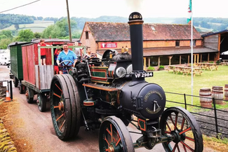 Steam engine at  Golden valley vintage and country fair