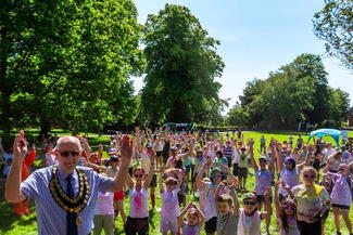 crowd at Leominster Festival