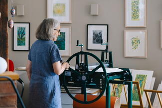 Printmaker at work