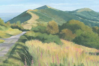 Gilly Hancock Painting of Malvern Hills