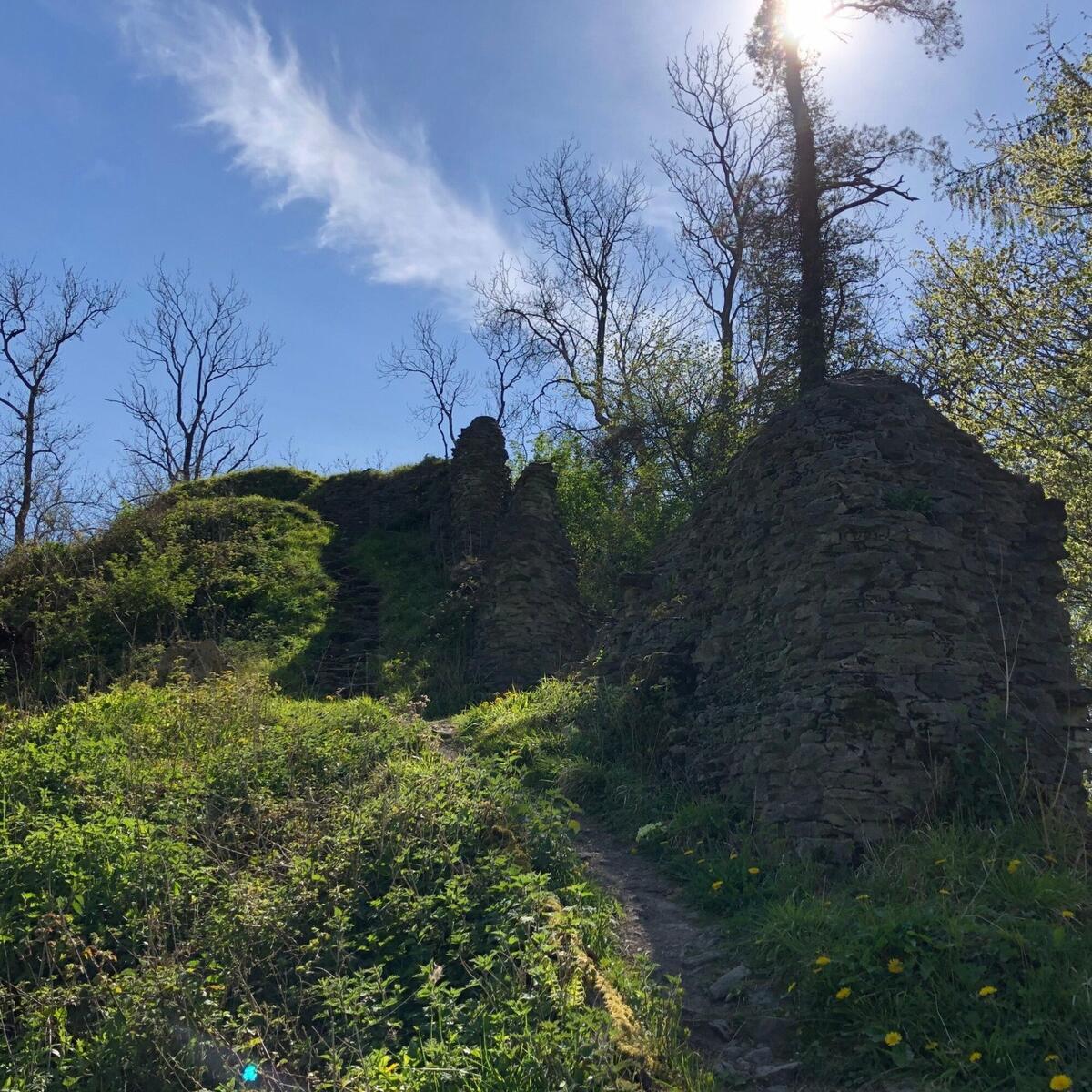 View torwards the remains of the Norman Castle