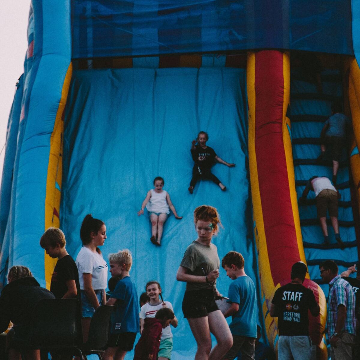 Inflatable slide