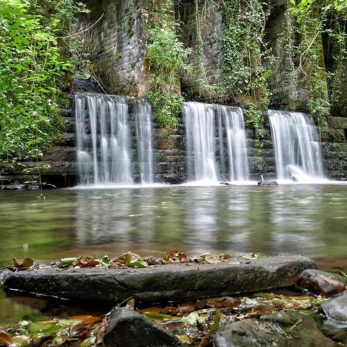 Waterfall in the Angidy Valley which was once at the heart of British industry