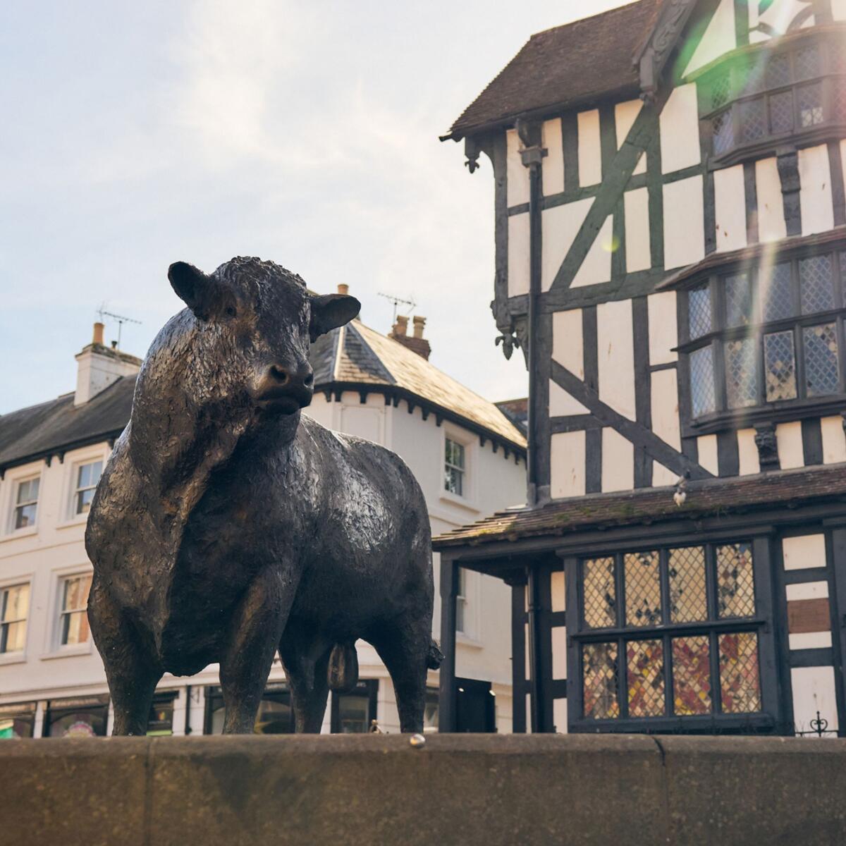 Hereford bull sculpture