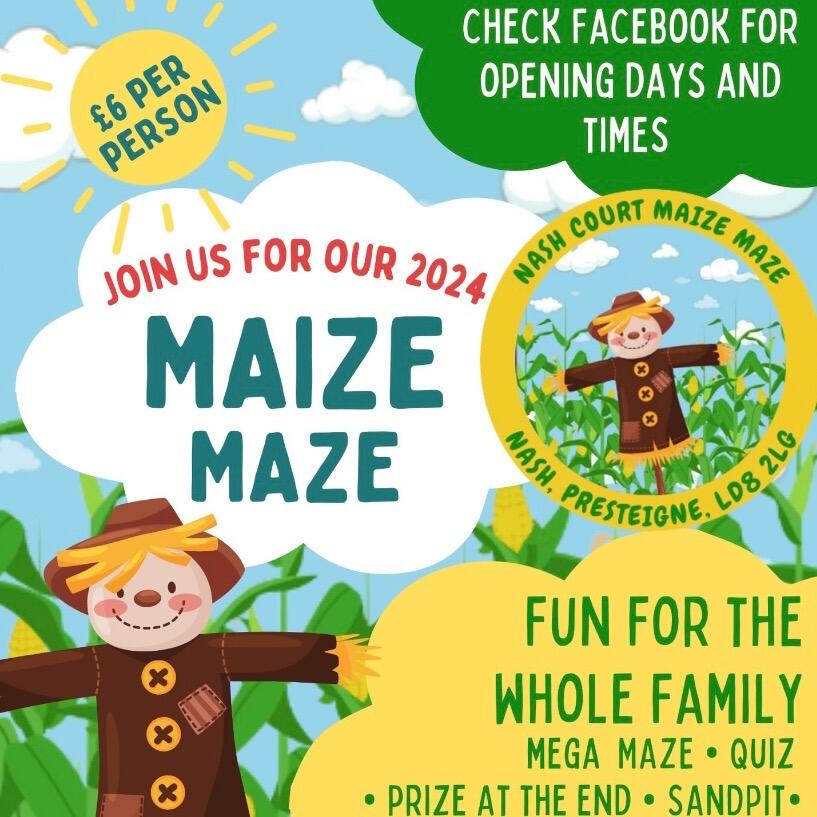 information poster about a maize maze