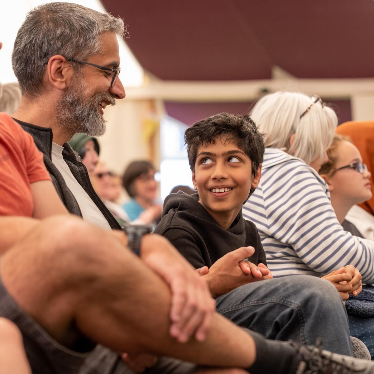 people sat in an audience