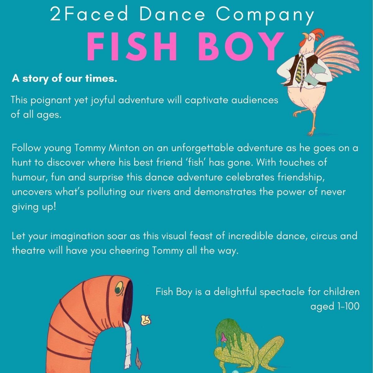 Information poster for Fish Boy event