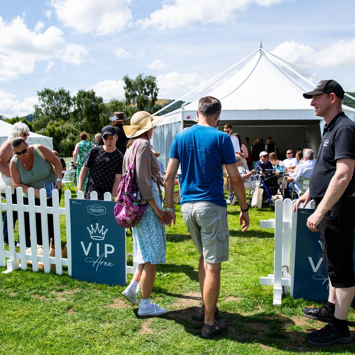 VIP area at an outdoor event