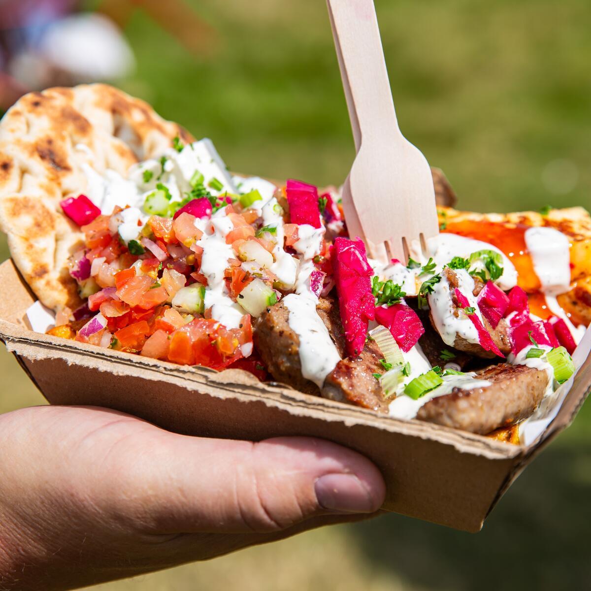 Fresh street food at an event