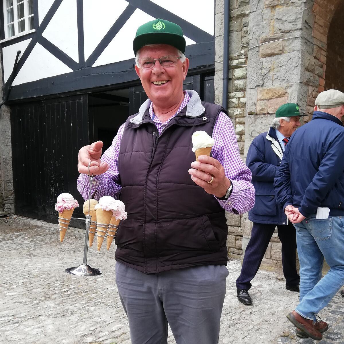 Man Enjoying Icecreams