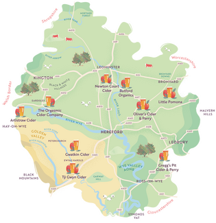 Herefordshire Cider Producers Map