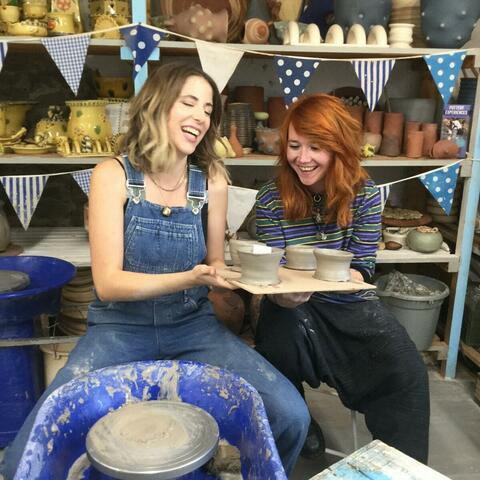 pottery workshop students