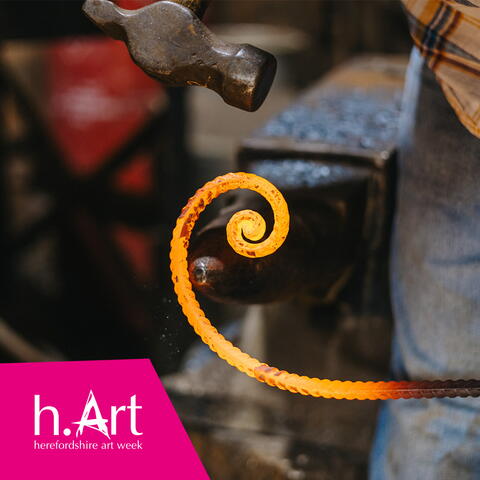 Blacksmithing with h.art logo