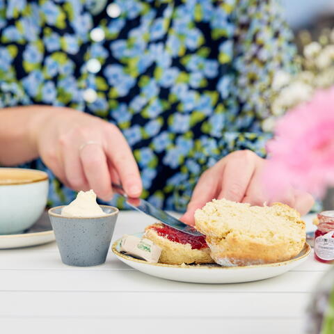 Newton Court Coffee and Scone