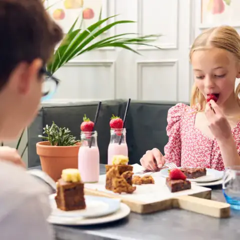 Children Eating Afternoon Tea at Green Dragon