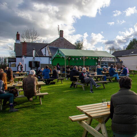 Yew Tree pub beer garden