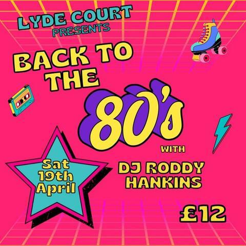 Back to the 80s event poster