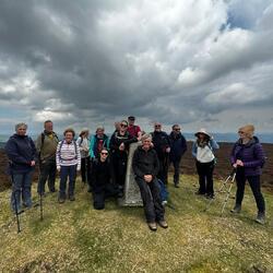 Large group at the peak