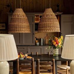 Woven willow lightshades