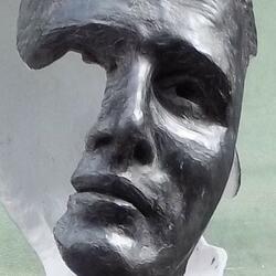 sculpture of half a face