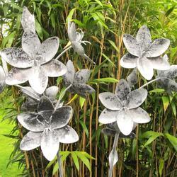 galvanised steel flowers sculpture